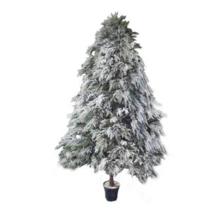 Keinotekoinen valkoinen mänty sypressi lumi